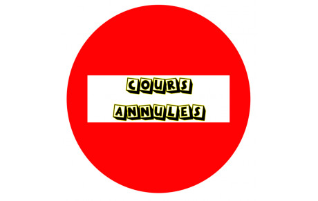 Annulation des cours - Coronavirus